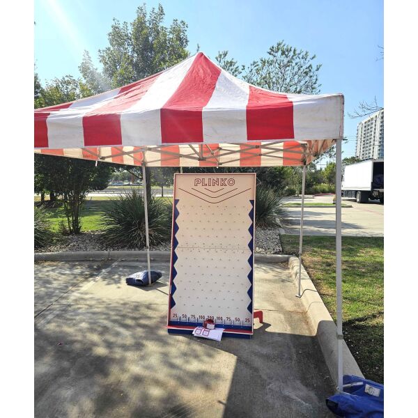 Plinko Carnival Game Under Carnival Tent