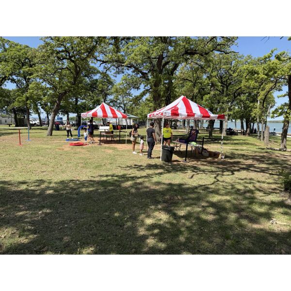 Red White Carnival Tent Outdoors