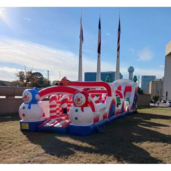 Christmas OC Set Up Grass Downtown Dallas