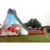 Christmas Slide Set Up Grass With Stakes SIDE VIEW