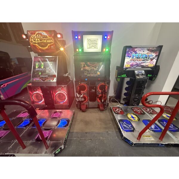 arcade games set up for game play