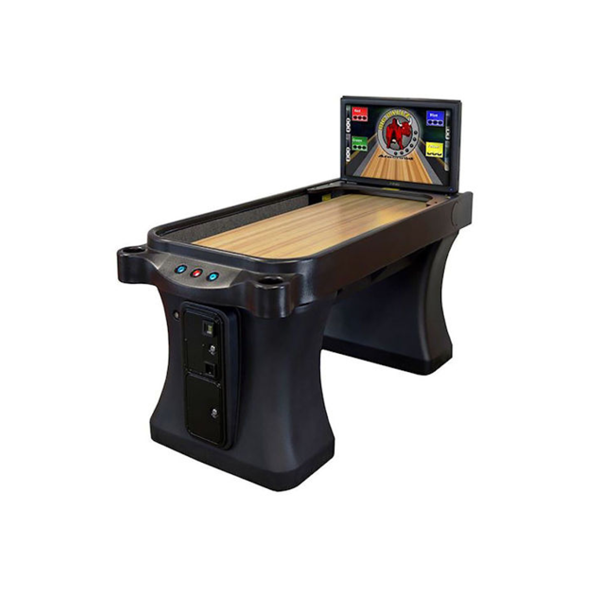 Super Shuffleboard And Bowling Arcade Game on white background